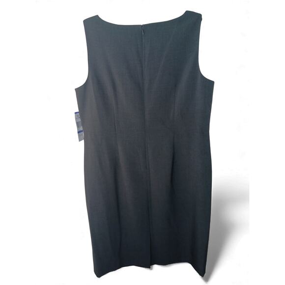 Le Suit Charcoal Sleeveless Sheath Dress Size 18 New with Tags - Picture 4 of 16